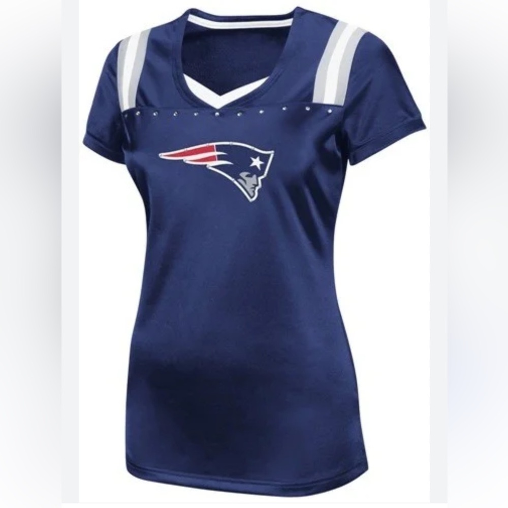 New England Patriots Draft Me NFL Short Sleeve Jersey Top Size M ❤️🤍💙